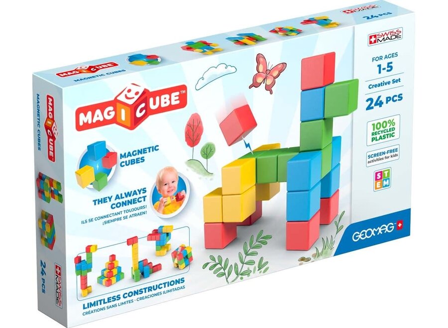 Geomag Magicube Recycled Creative Set 24-delig | Magnetisch speelgoed