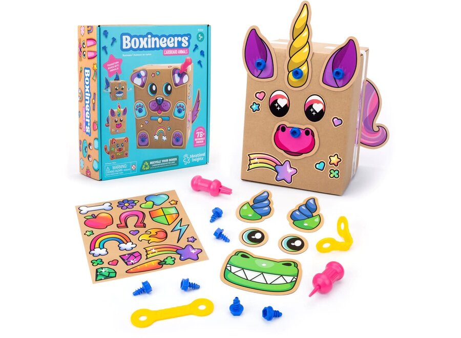BoxineersTM Cardboard Animals