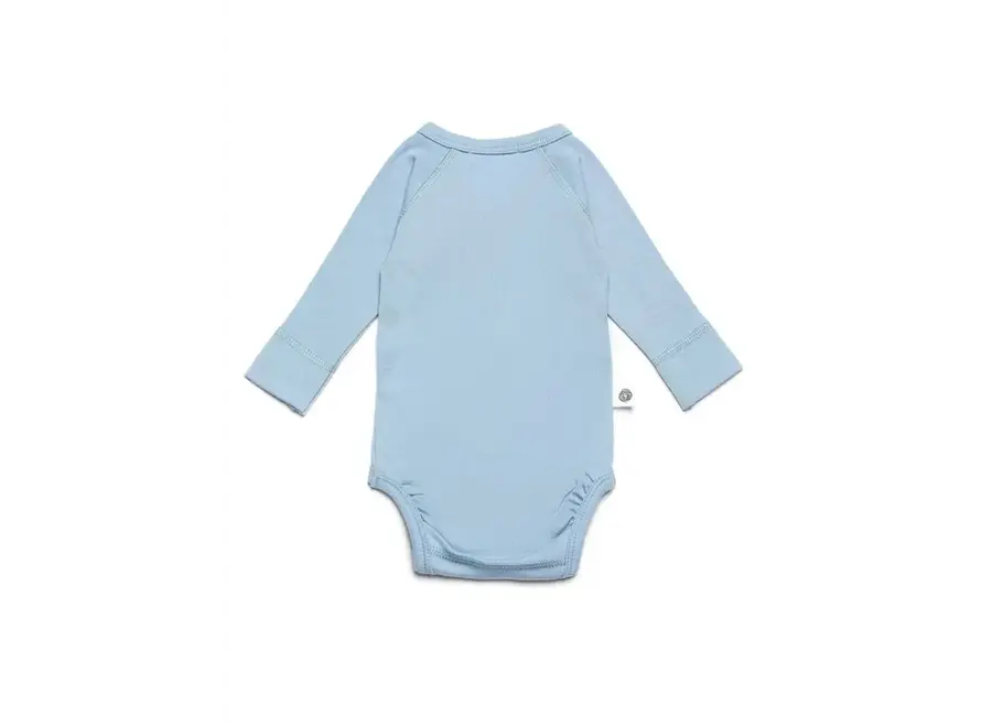 Wollen Overslagromper lange mouw – Merinowol - Blue Fog