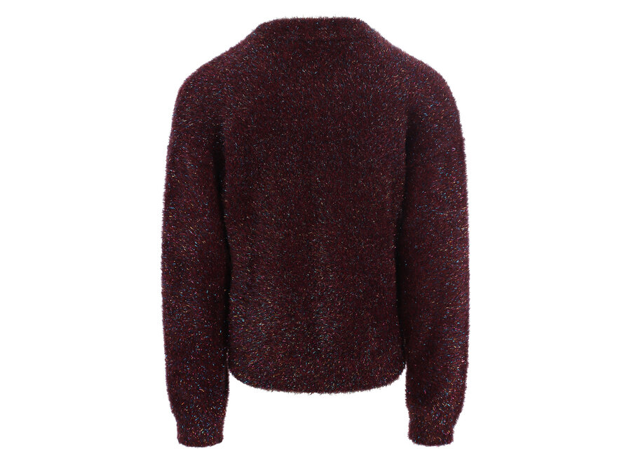 Little lurex knit Ruby red