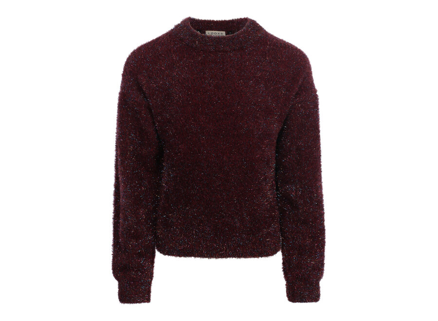 Little lurex knit Ruby red