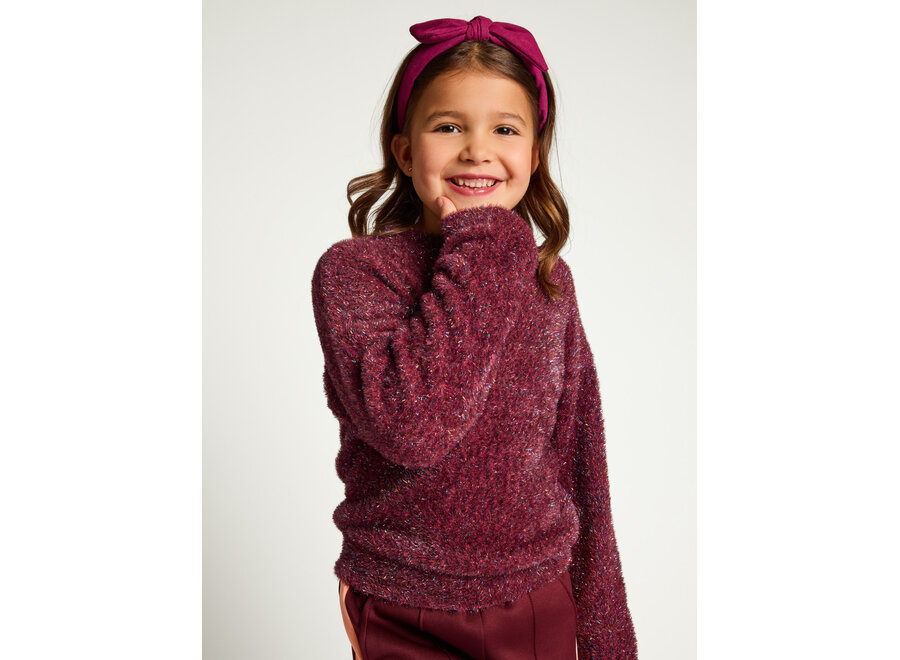 Little lurex knit Ruby red