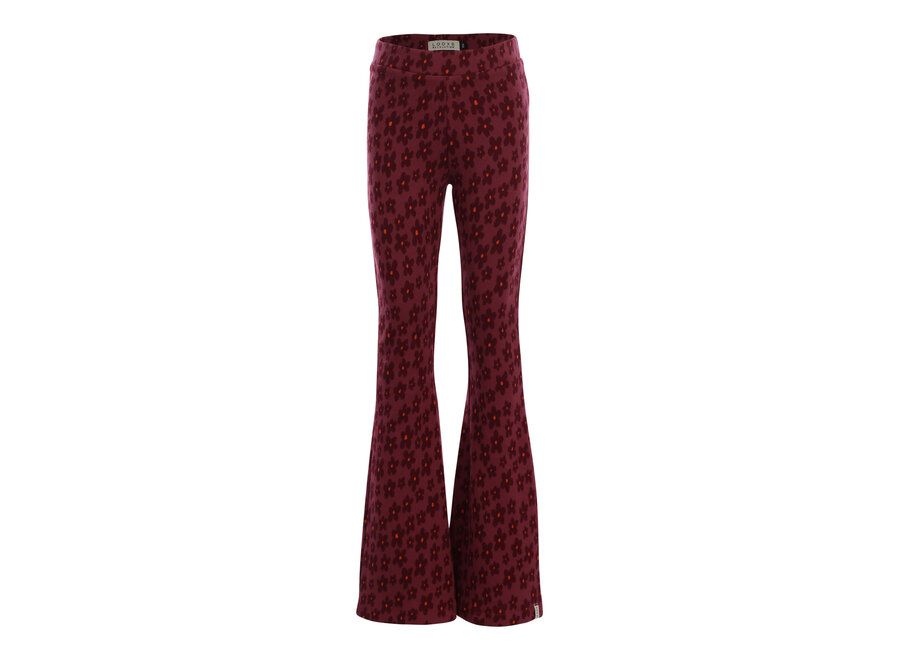 Little jacquard flare pants Festive Flower