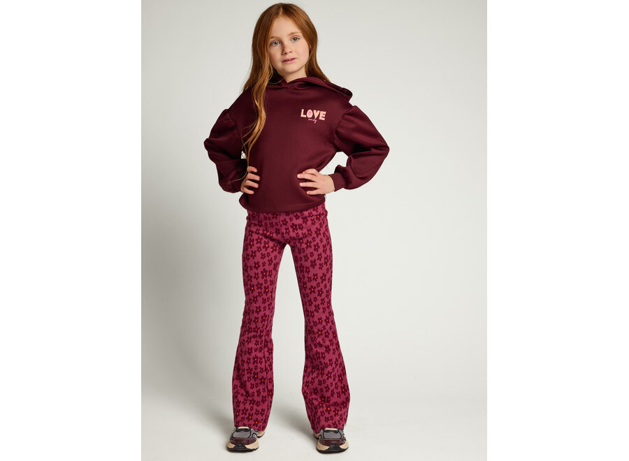 Little jacquard flare pants Festive Flower