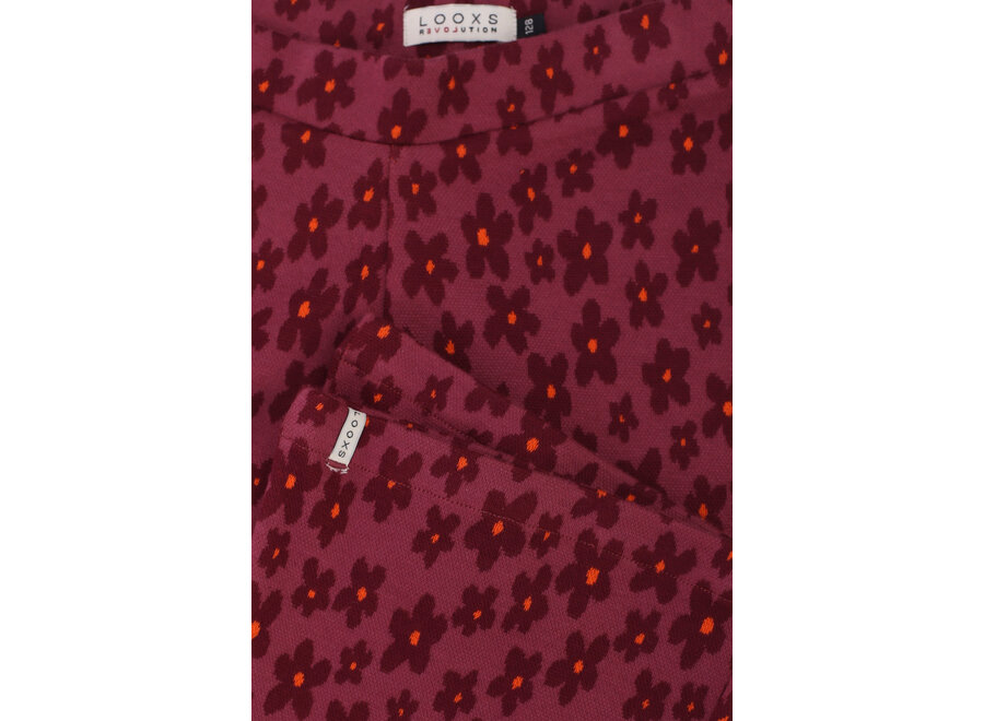Little jacquard flare pants Festive Flower
