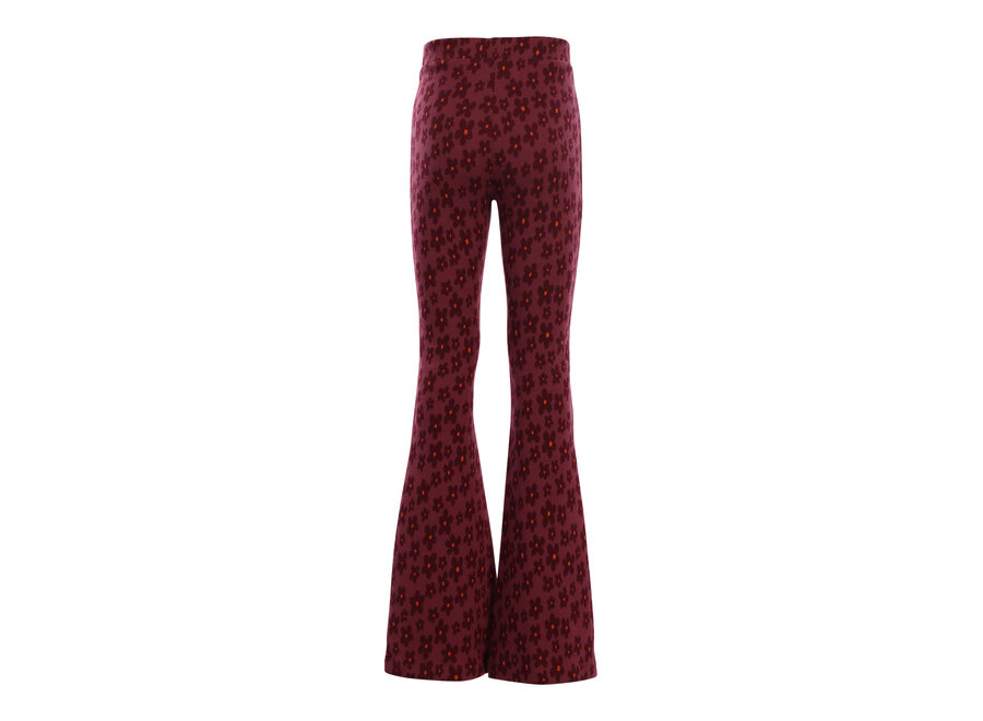 Little jacquard flare pants Festive Flower