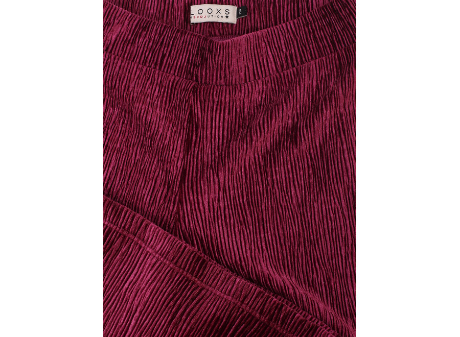 Little velvet wideleg Ruby red