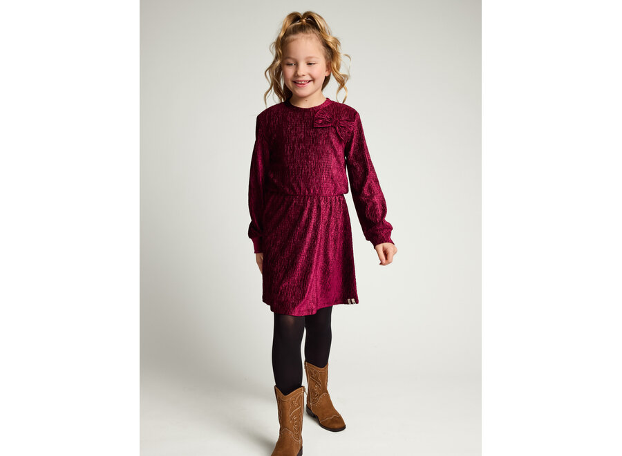 Little velvet dress Ruby red