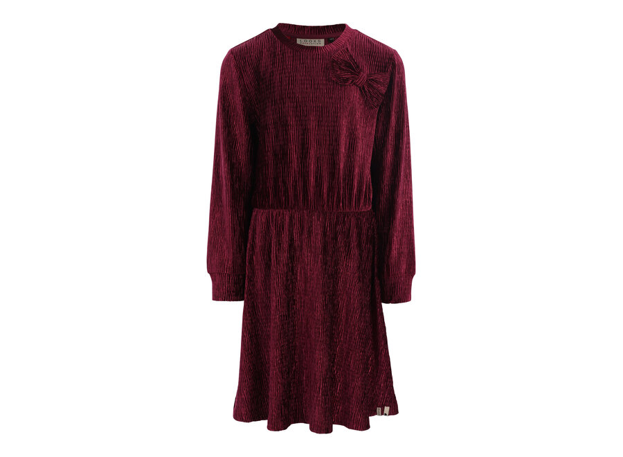 Little velvet dress Ruby red