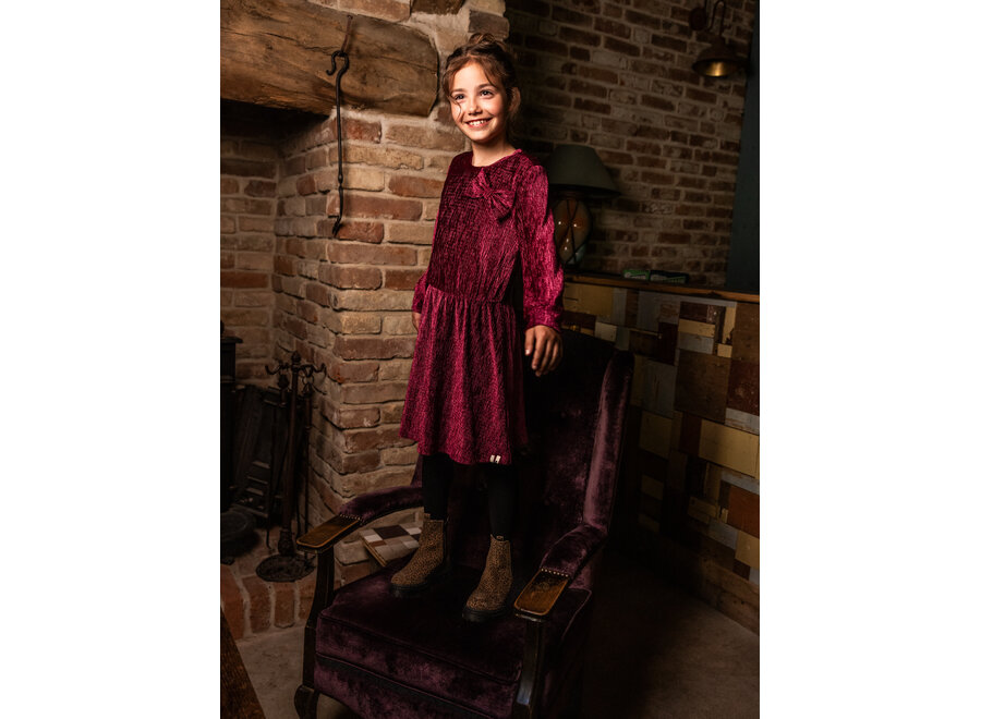 Little velvet dress Ruby red