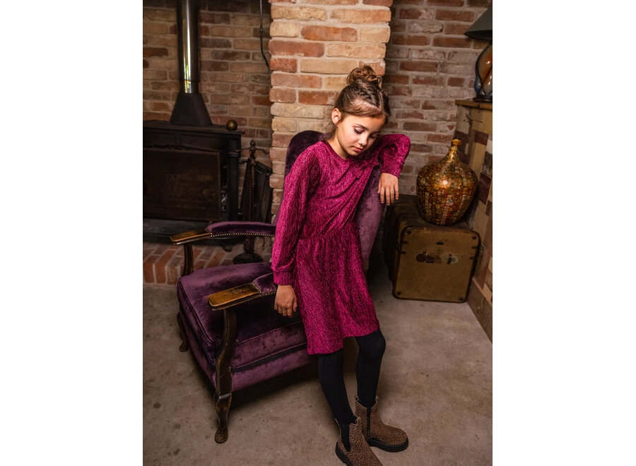 Little velvet dress Ruby red