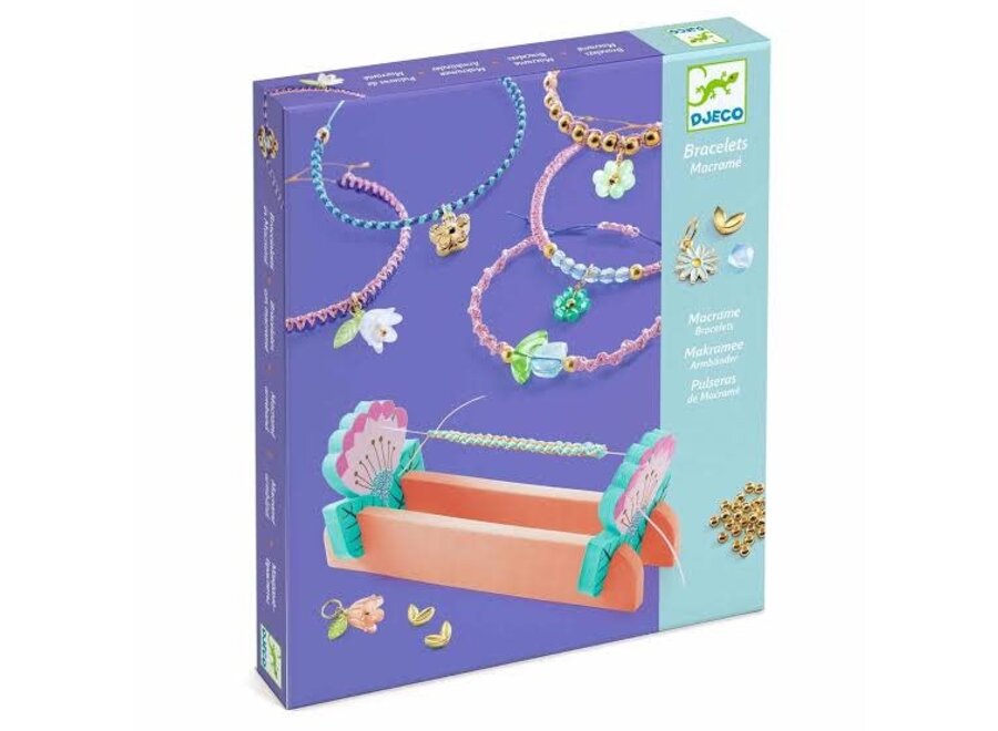 sieradenset diy - blue macrame bracelets