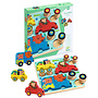 houten puzzel puzz & roll color - 9st