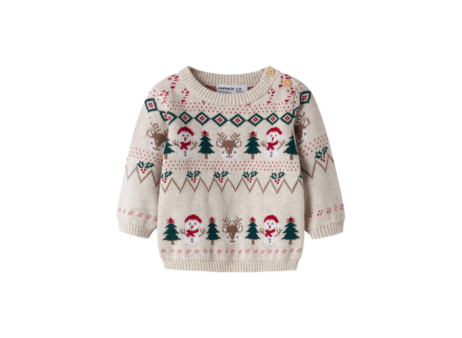 Trui Kerst Ralko snowman peyote melange