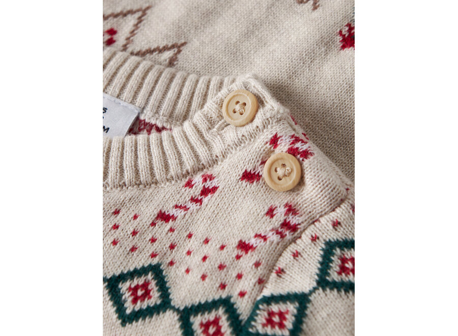 Trui Kerst Ralko snowman peyote melange