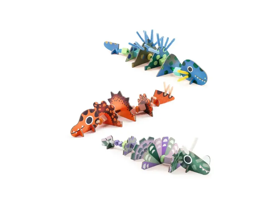 knutselset rijgen - verschrikkelijke dino's