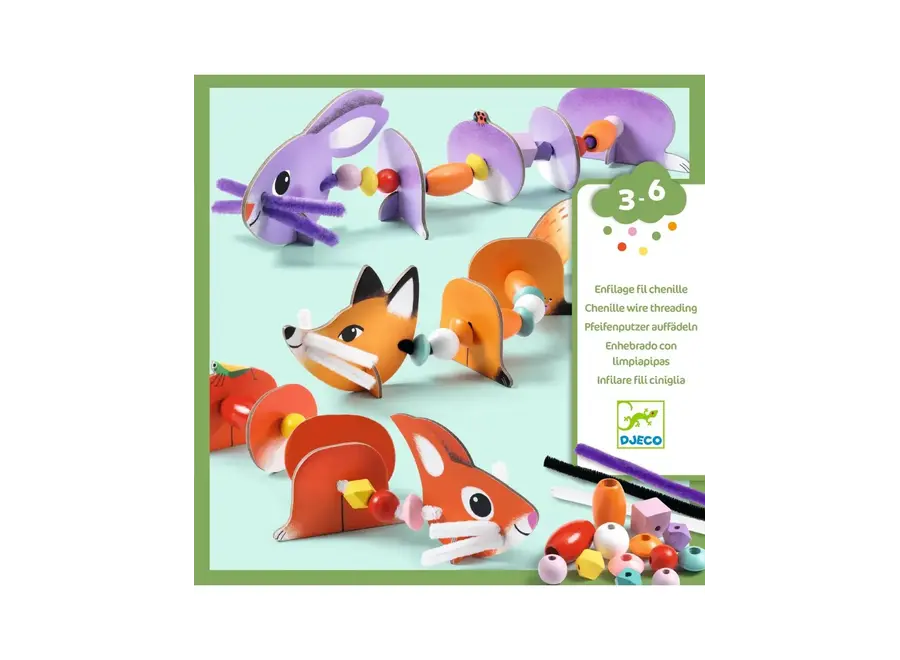 Knutselset rijgen - schattige dieren