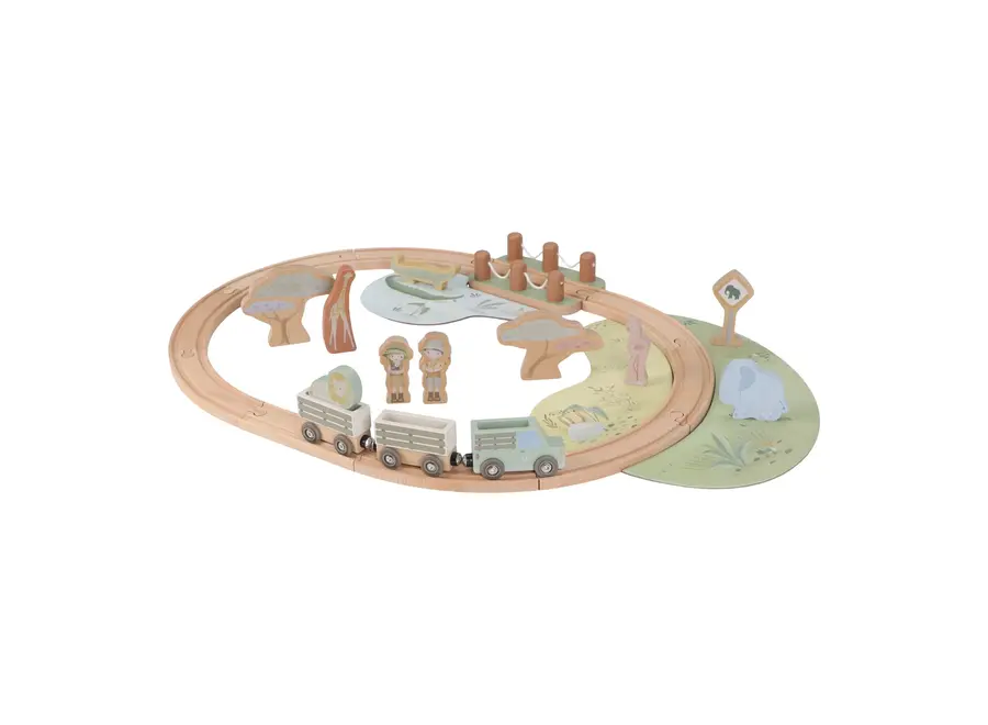Houten treinset ­ Safari Friends FSC