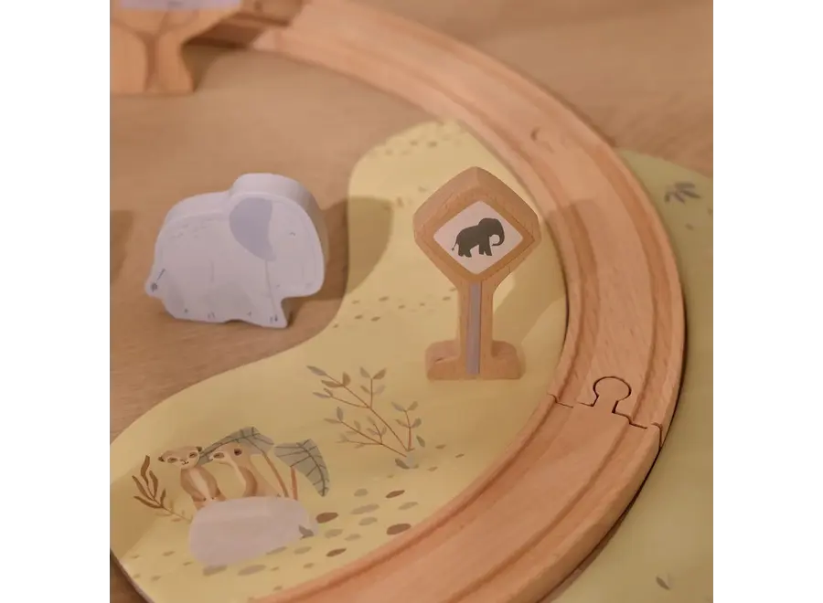 Houten treinset ­ Safari Friends FSC