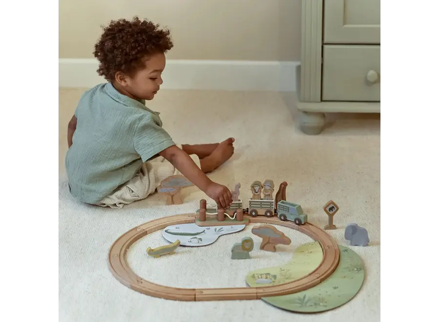 Houten treinset ­ Safari Friends FSC