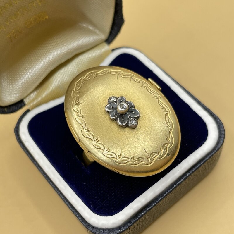 Medallion ring roosdiamant