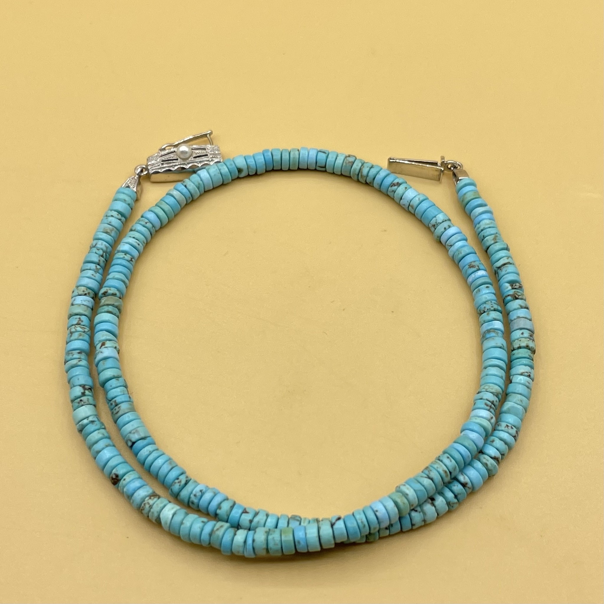 Turquoise parel ketting