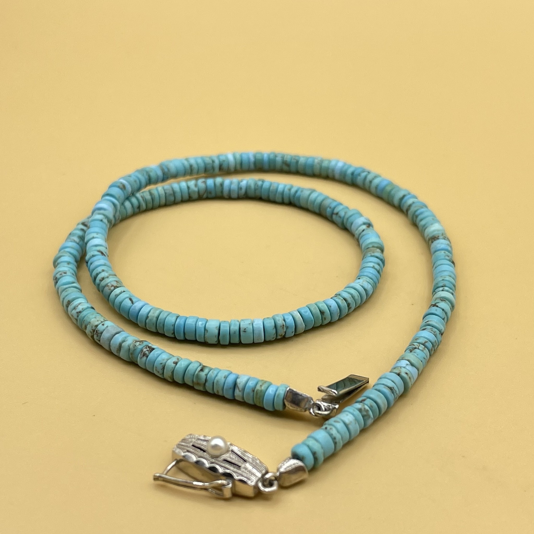 Turquoise parel ketting