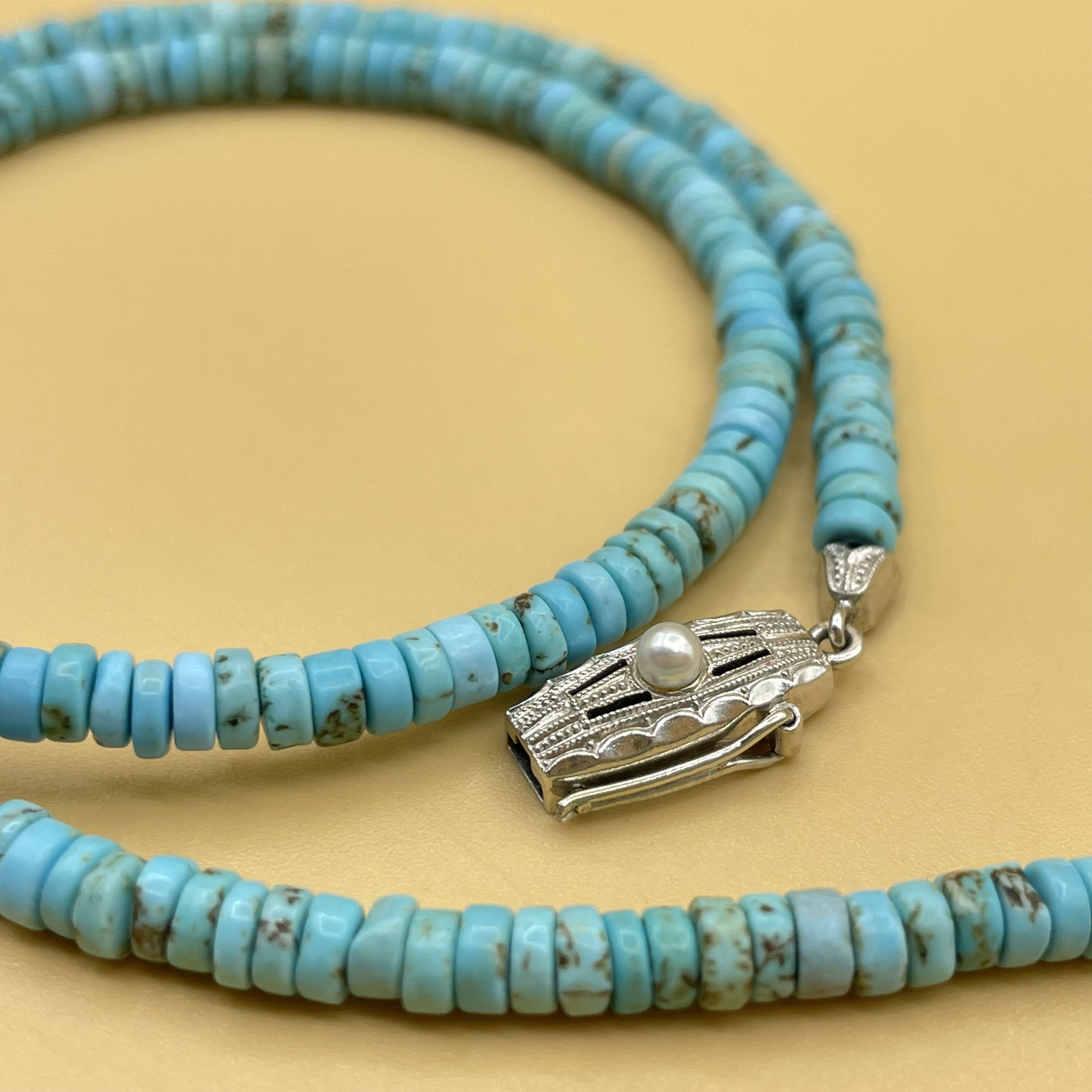Turquoise parel ketting