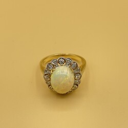 Opal  .25ct diamond