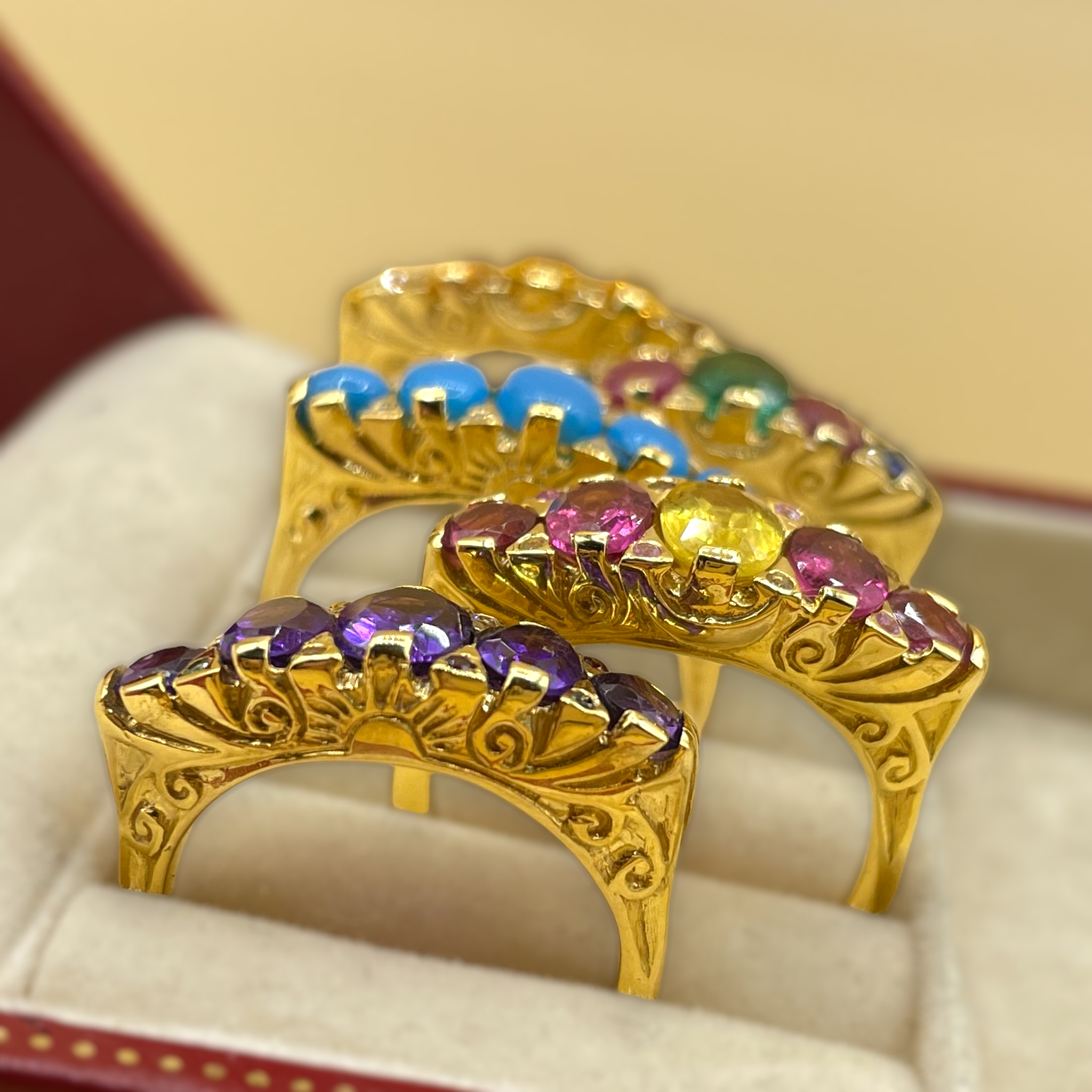 Day and Night roze en gele saffier