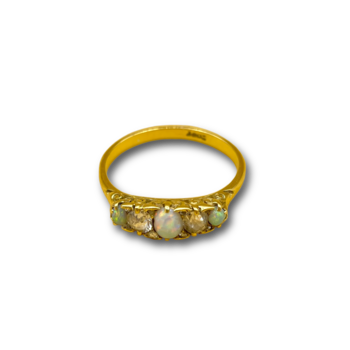 Opal .72ct diamond