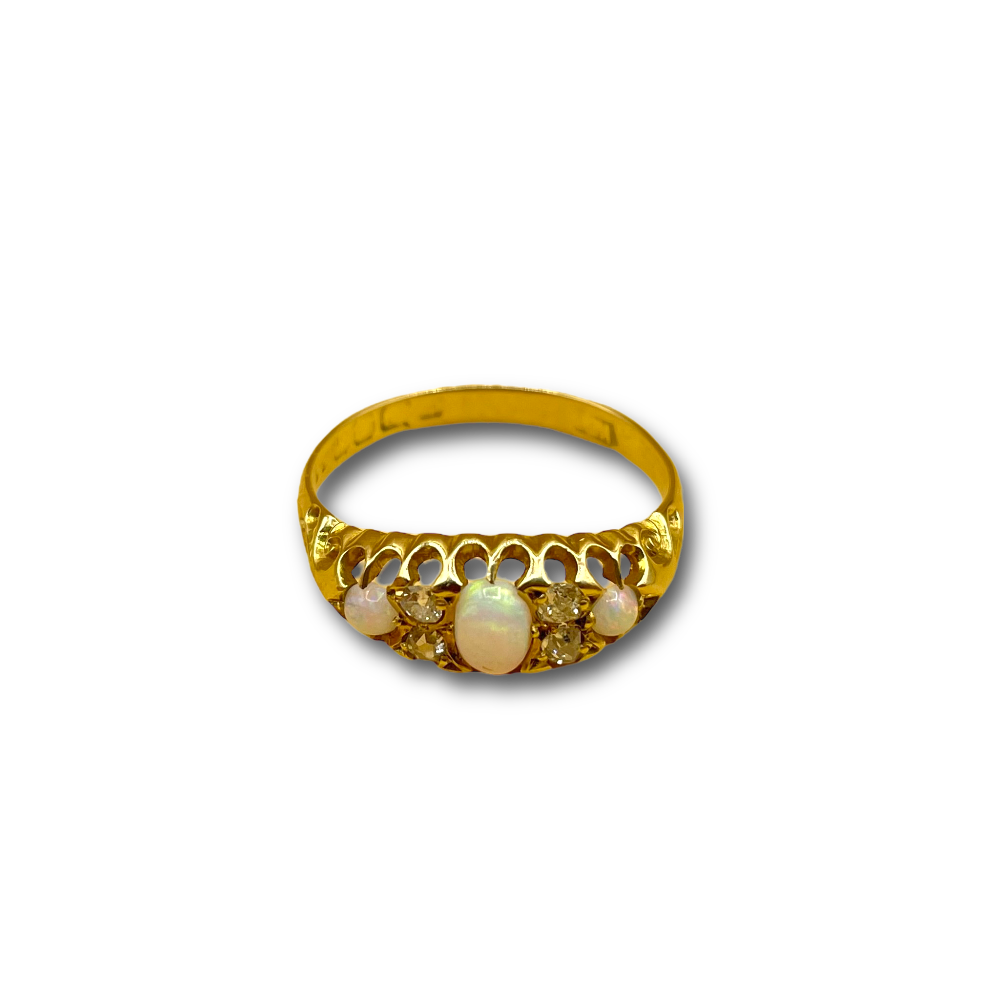 Opaal en .20ct diamant