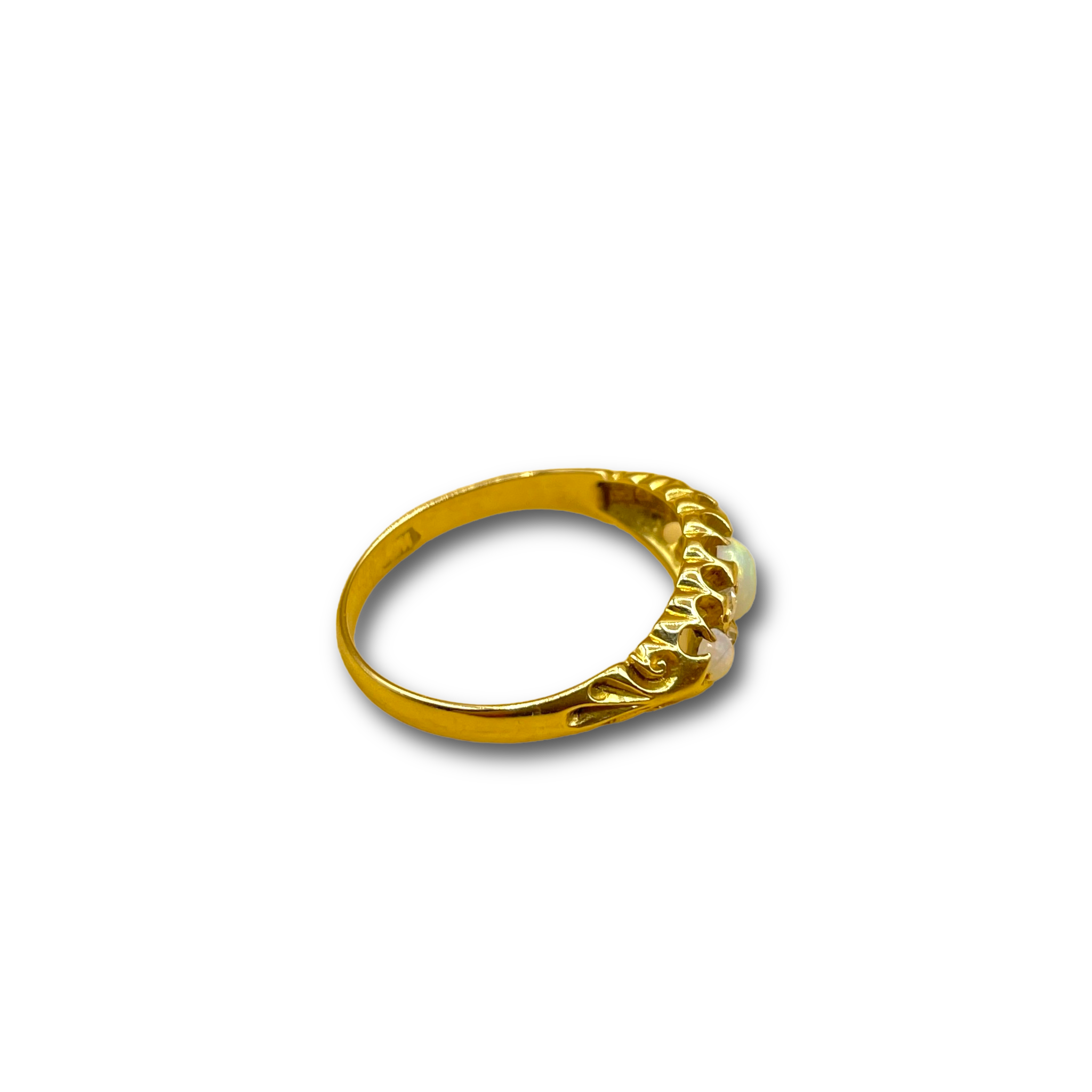Opaal en .20ct diamant