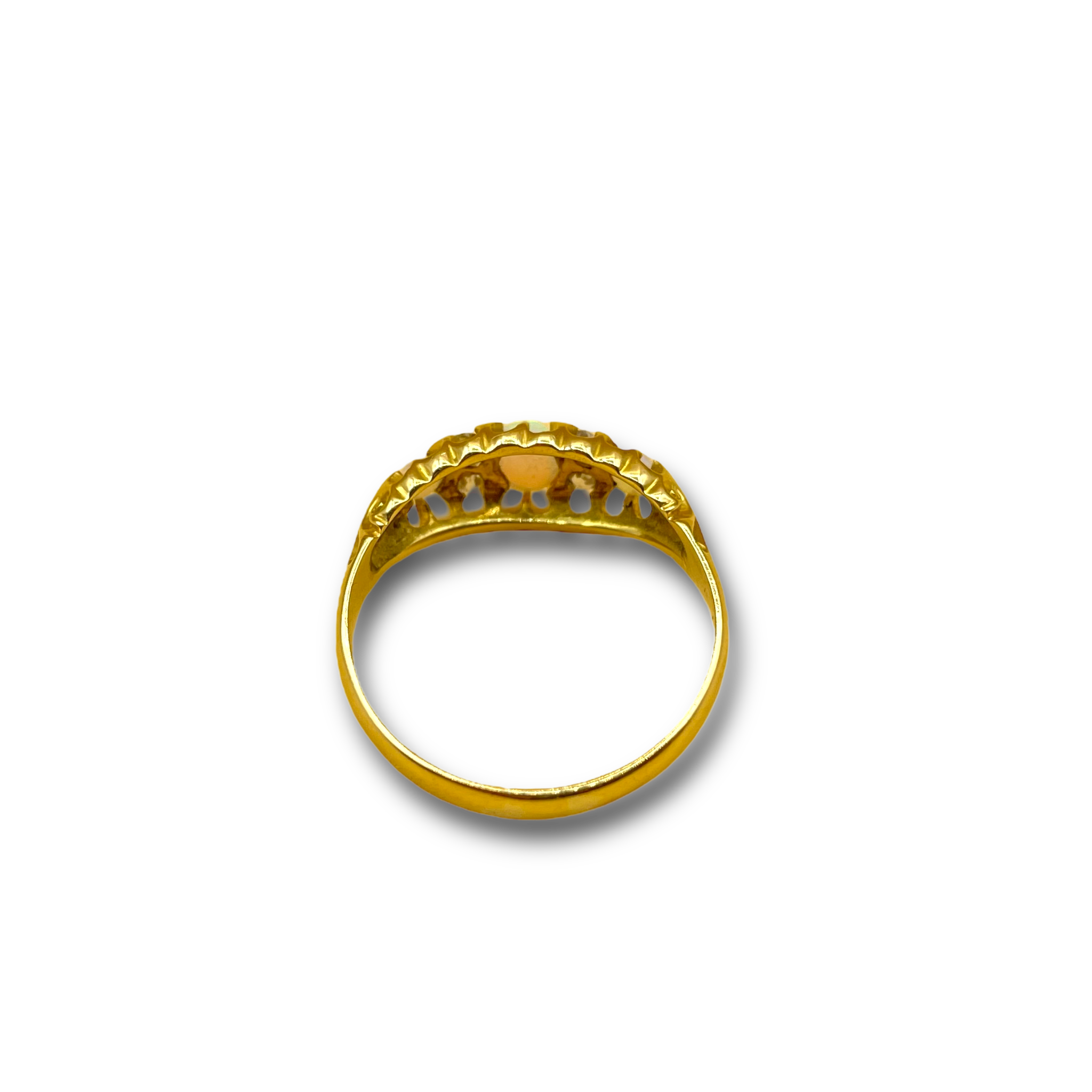 Opaal en .20ct diamant