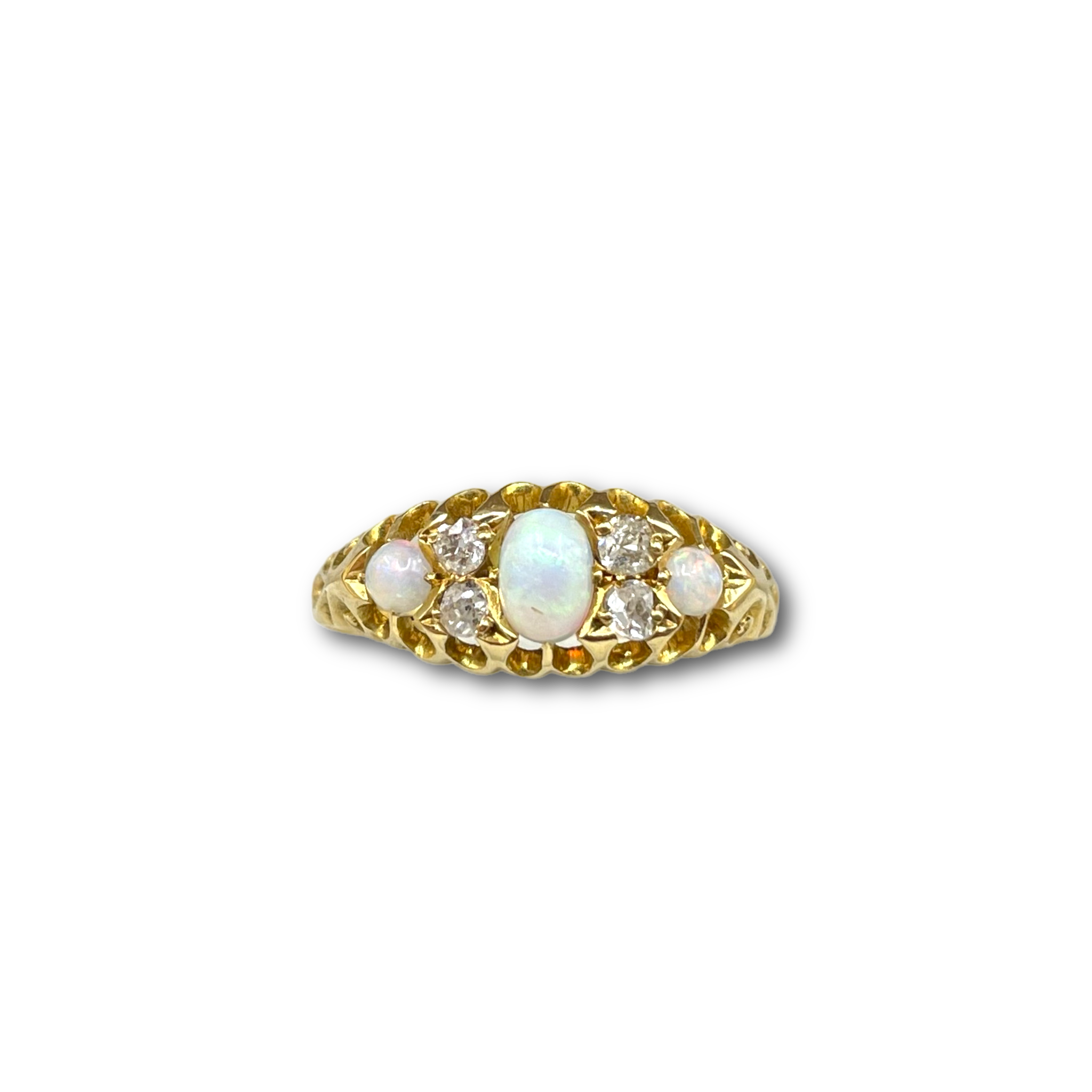 Opaal en .20ct diamant