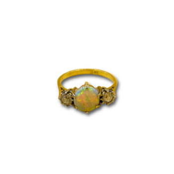 Opal .20ct diamond
