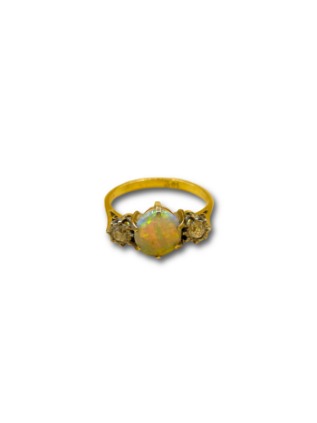 Opal .20ct diamond