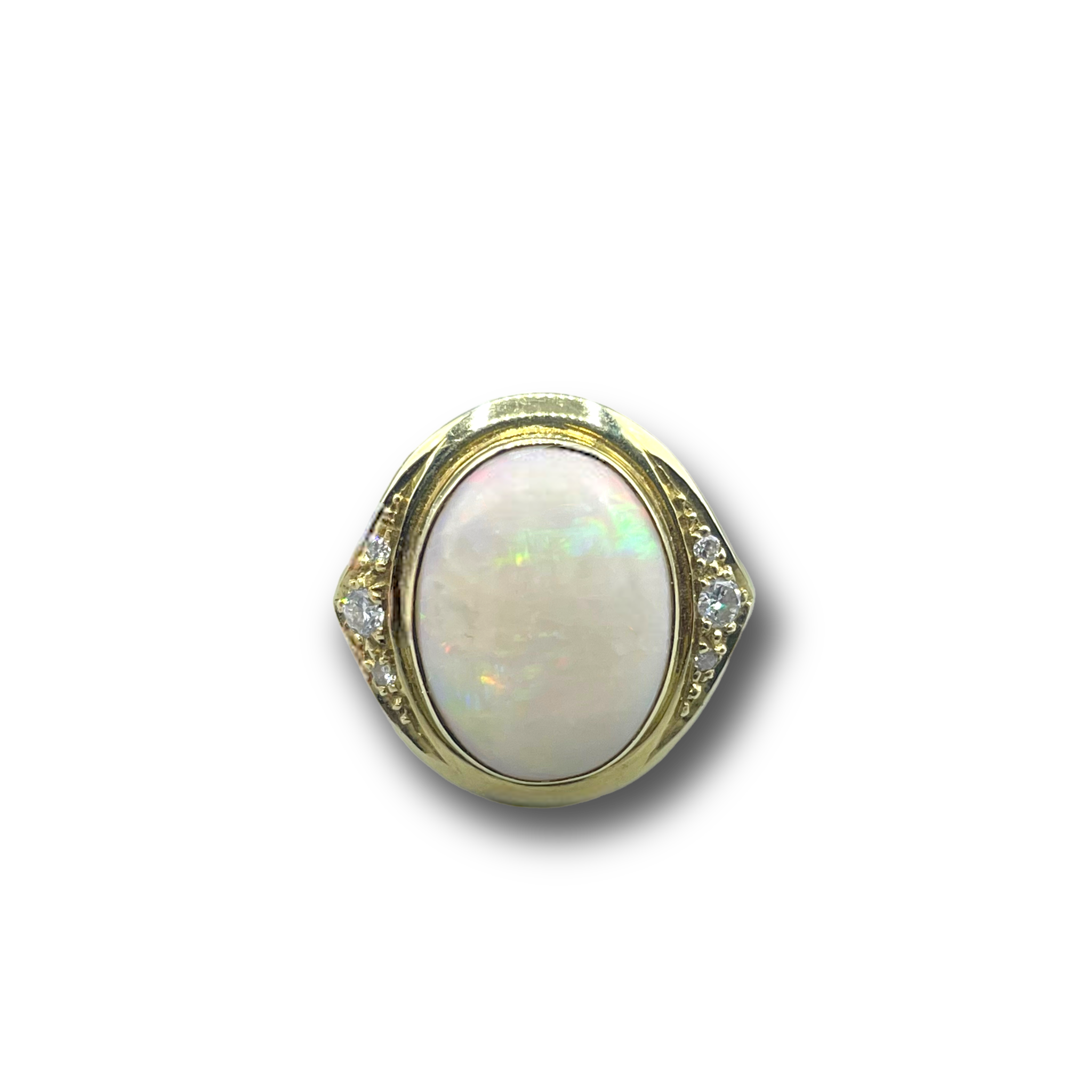 Opaal en .18ct diamant