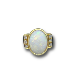 Opal .24ct diamond