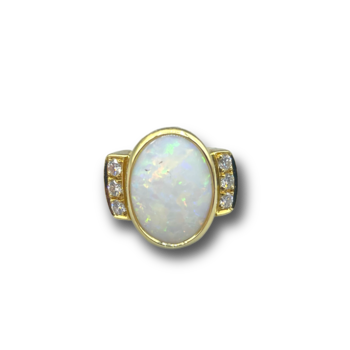 Opal .24ct diamond