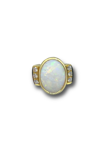 Opal .24ct diamond