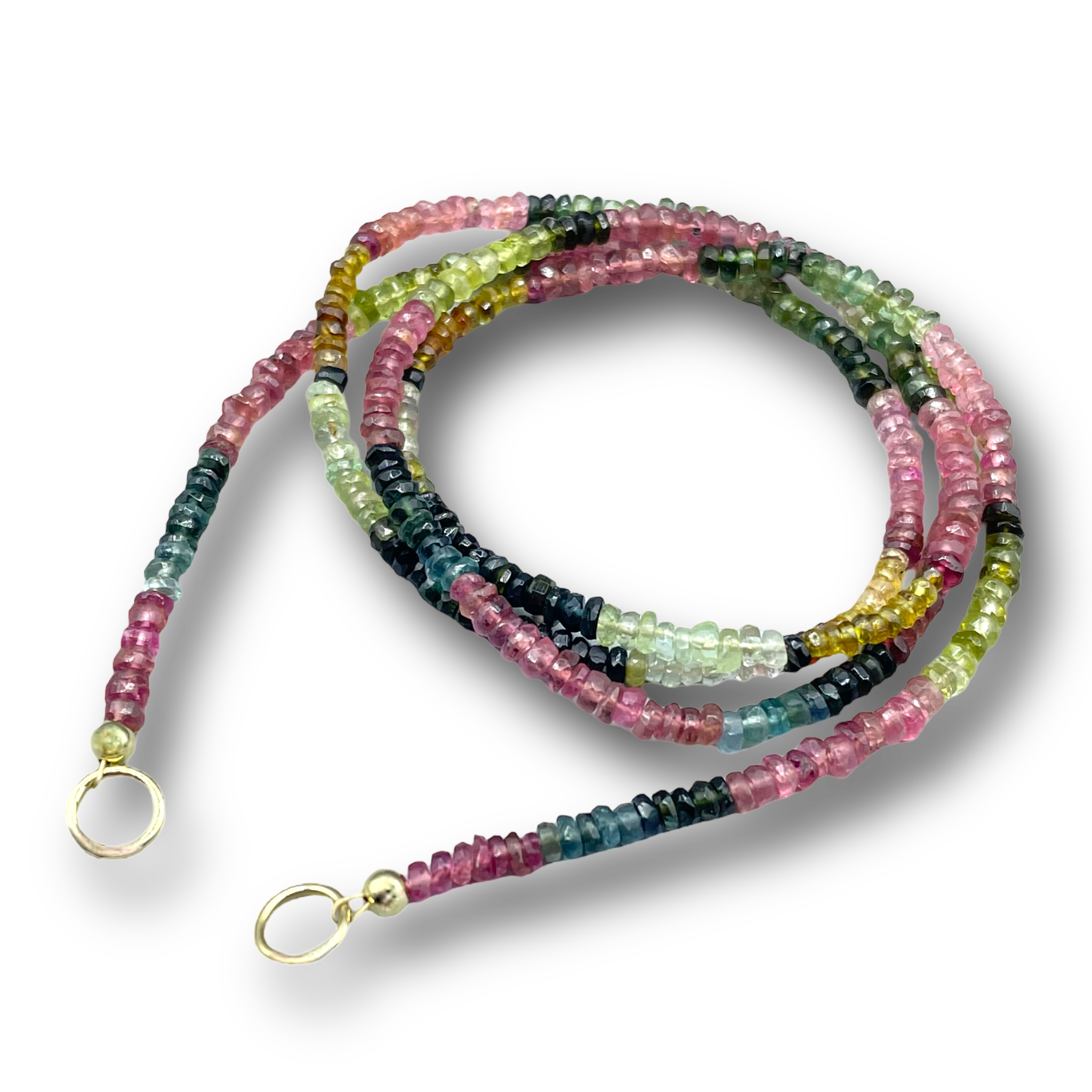 Toermalijn regenboog ketting