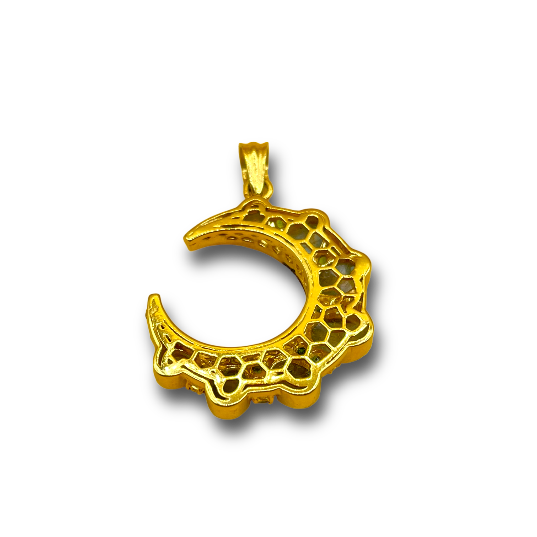 Labradorite Crescent Moon Small