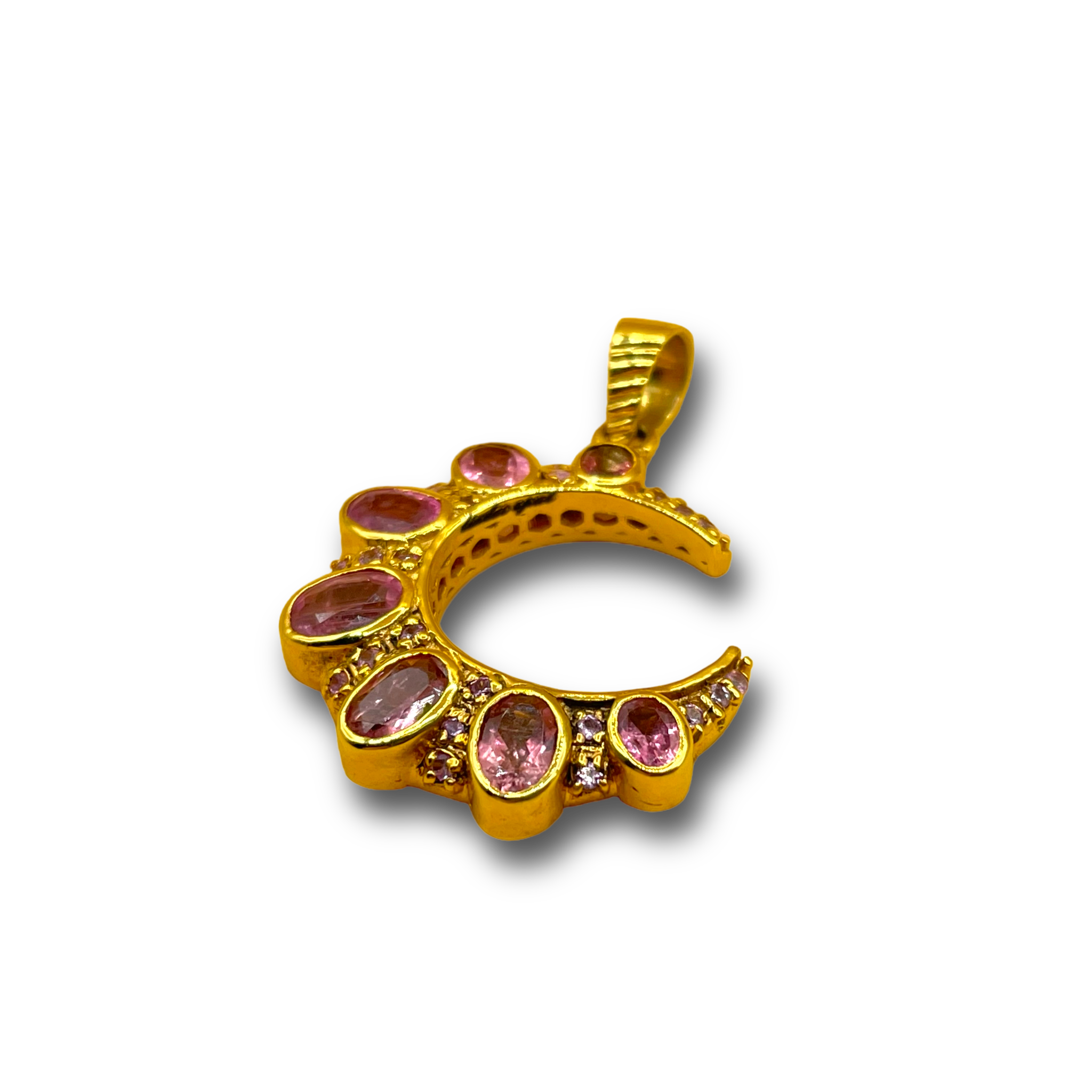 Crescent Moon Pink Toermaline Small