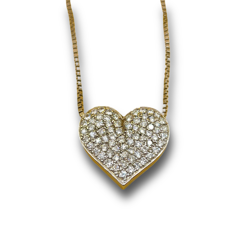 2.5ct diamond heart and chain