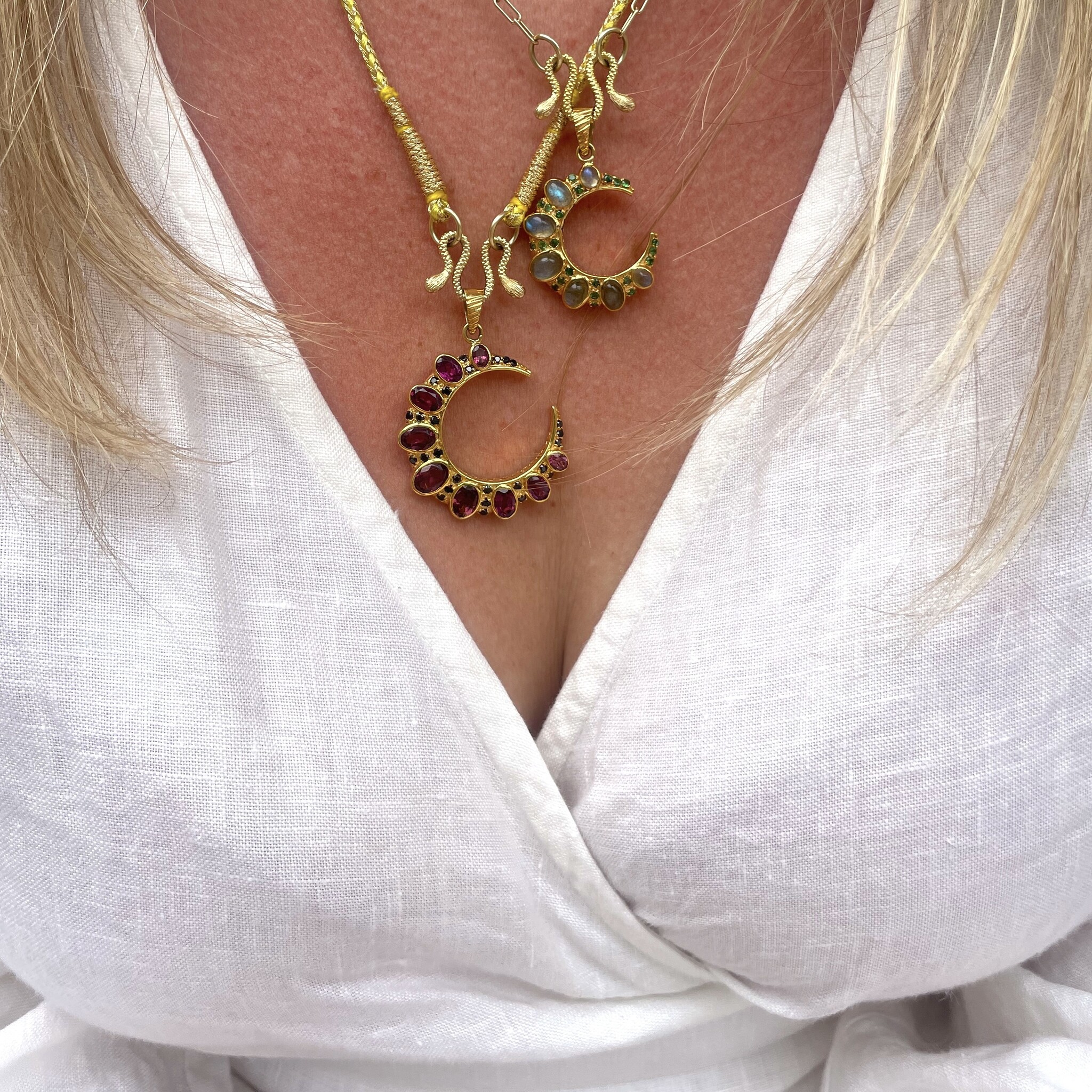 Tourmaline Crescent Moon Medium