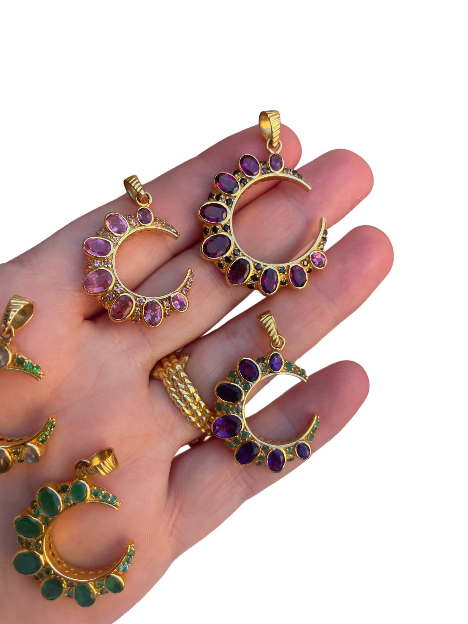 Crescent Moon Pink Toermaline Small