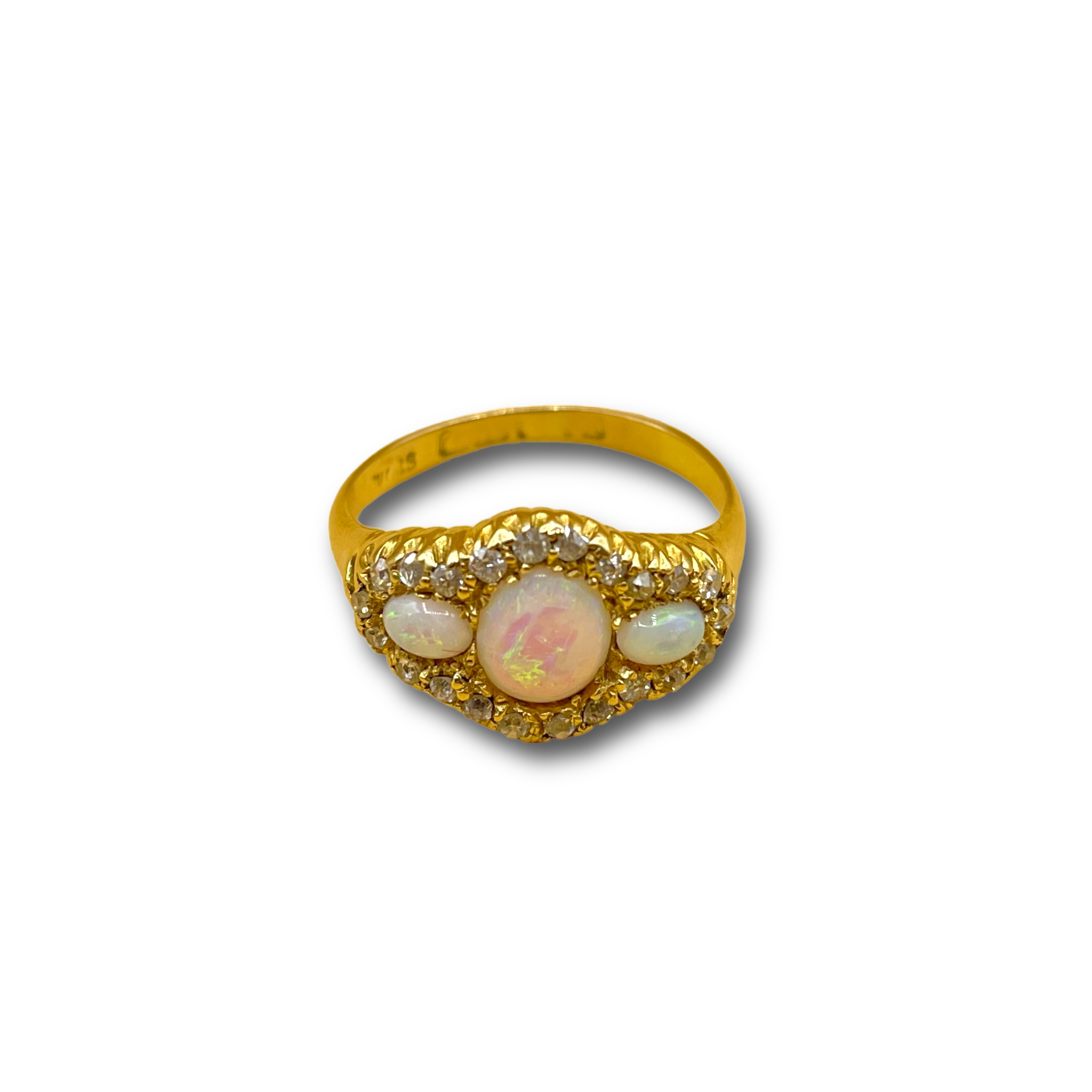 Opaal en .45ct diamant