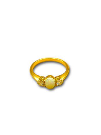 Opal .80ct bolsjewiek diamond