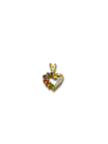 Heart sapphire ruby emerald diamond